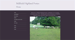 Desktop Screenshot of millfieldhighlandponies.com